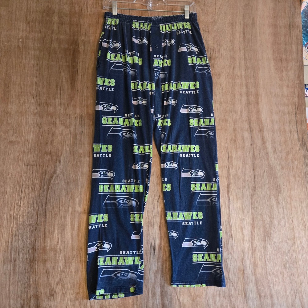 Seattle Seahawks Pajama Pants Football Fan Mens Small Cotton NFL Team Apparel